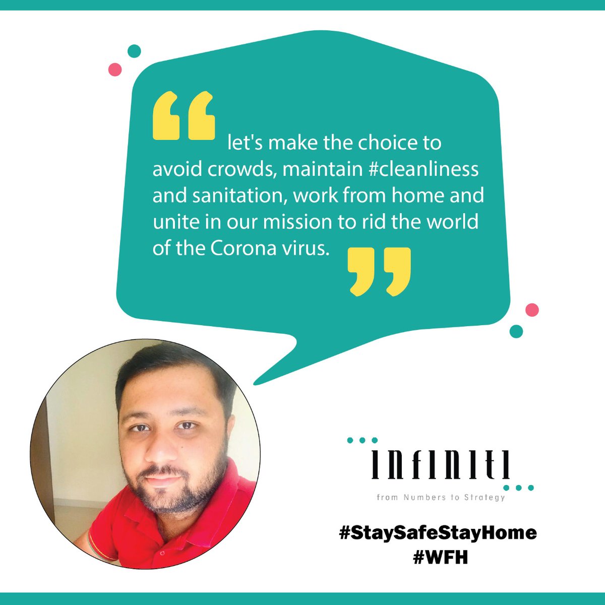 Infiniti_mspl's tweet photo. "Working from #home is the best way to avoid crowded places and prevent the spread of the #Corona Virus. Working from home is a unique experience in itself.#StaySafeStayHome #CoronaPandemic #CoronaIndia #Hygiene #StayAtHome #WorkFromHome #SocialDistancing #Infiniti https://t.co/ha3Wamg6Nr