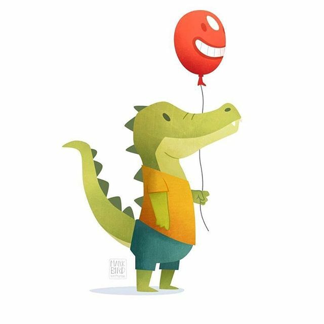 Little Alfie with a balloon.⠀
⠀
#characterdesign #characterart #illustrationforkids #childrensbooksillustration #childrensillustrations #kidlitart #animalillustration #cuteanimal #alligator #illustration #illustratorsoninstagram #childrensbookart #an… ift.tt/3bog1cd