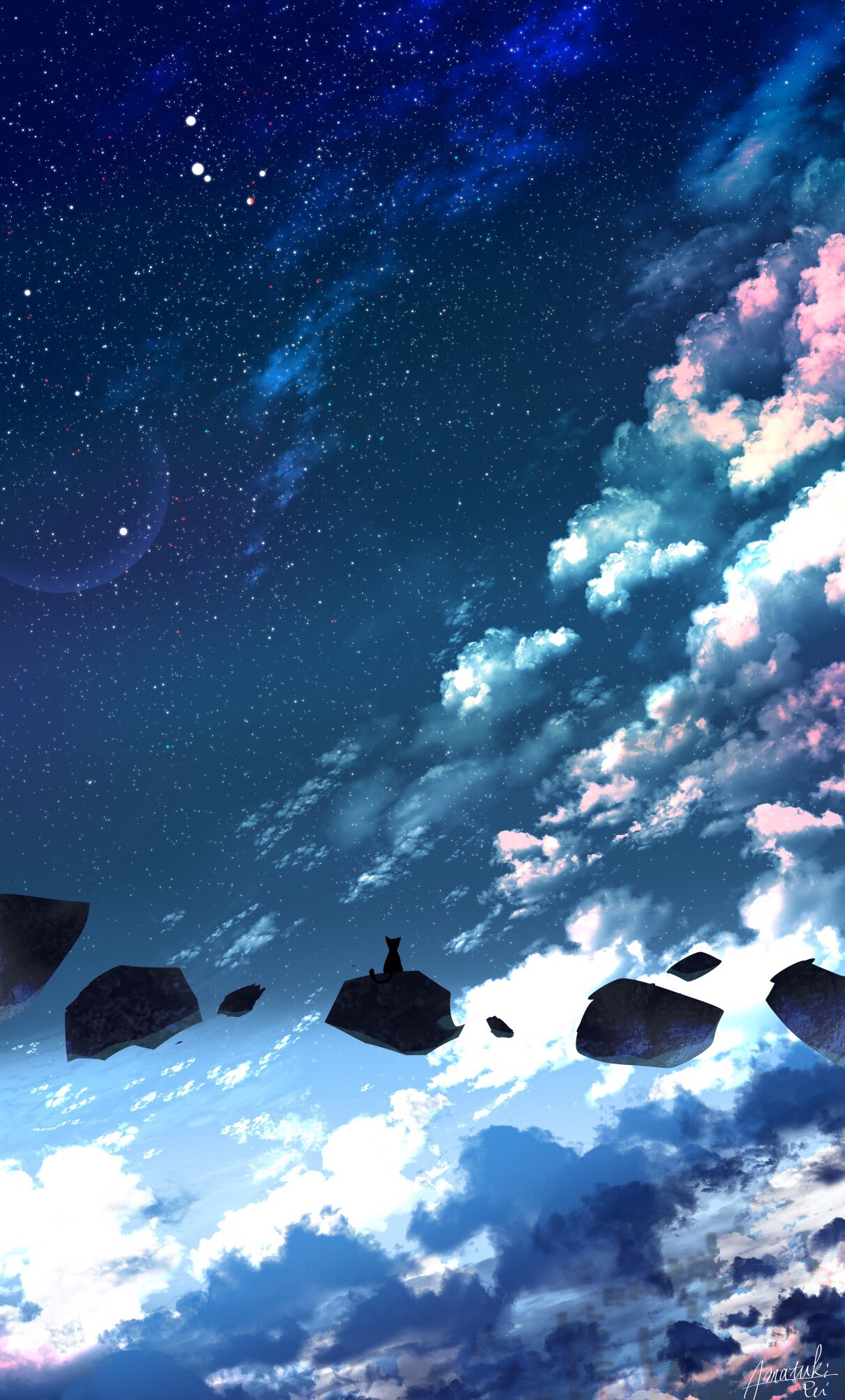 雨月レイ イラスト完成 雲の上 T Co Fhbo3f7kos Twitter
