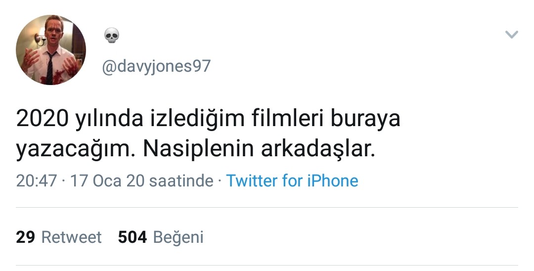 Karantina zamanını iyi değerlendirmek isteyenlere film önerileri. Siz de film önerilerinizi bırakın da nasiplenelim.