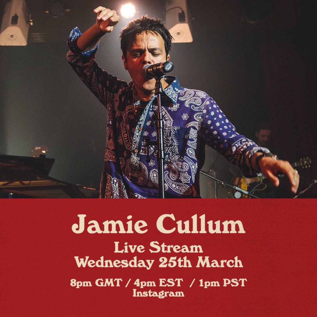 jamiecullum's tweet photo. Tomorrow night I'll be going live on Instagram to give you an update on the tour, have a chat and maybe sing some songs! See you there. https://t.co/NGjs1feQiA
