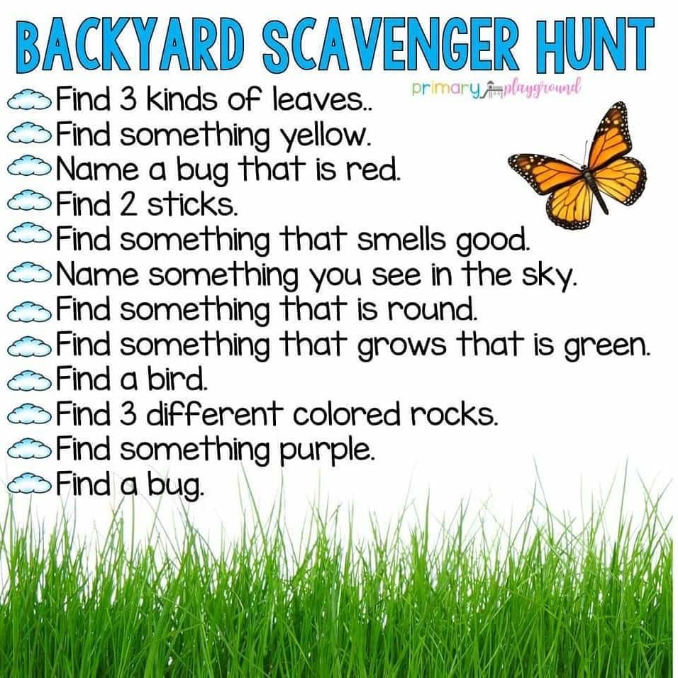 TDSB_SLP's tweet image. Check out these scavenger hunts! A fun indoor/outdoor activity to keep kids busy AND target vocabulary &amp;amp; concept development! Extend further by encouraging kids draw and/or write found items or even create their own! More @ primaryplayground.net #TDSB #slptips #languageideas