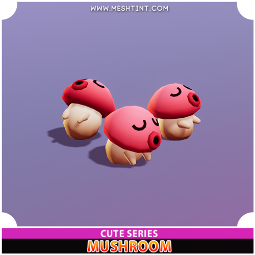 Meshtint's tweet photo. Evolve Mushroom to Fungi! #Cuteseries See more at https://t.co/kr0Q3h0v9j Create a game with ready 3d models now! #gamedev #indiedev #unity3d https://t.co/b9Y65b54XU