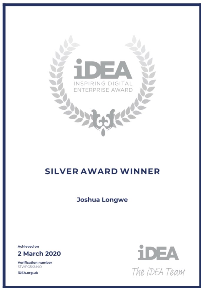 Special congratulations to Josh in S3 for gaining his SILVER award from iDEA on Inspiring Digital Enterprise. An incredible amount of hard work by Josh to achieve this! Well done! Buckingham Palace sending the certificate and celebrations when we return <a href="/idea_award/">iDEA</a> <a href="/BeeslackHigh/">Beeslack CHS</a>