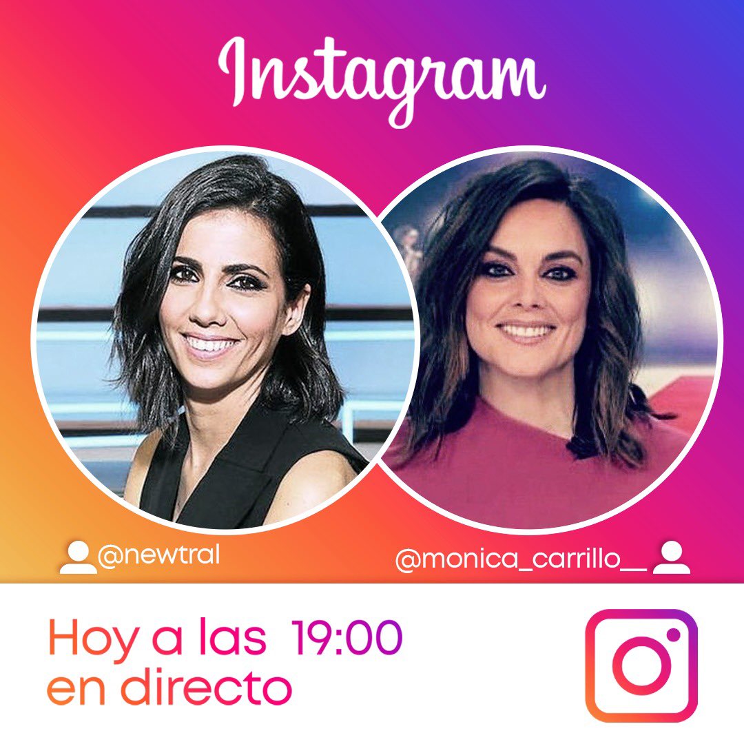 MonicaCarrillo's tweet photo. Esta tarde, a las 19h, os esperamos @_anapastor_ y yo para charlar, hacernos preguntas y responder a las vuestras. Esta crisis la pasamos juntxs. 
#quédateencasa https://t.co/C99S6LdTrV