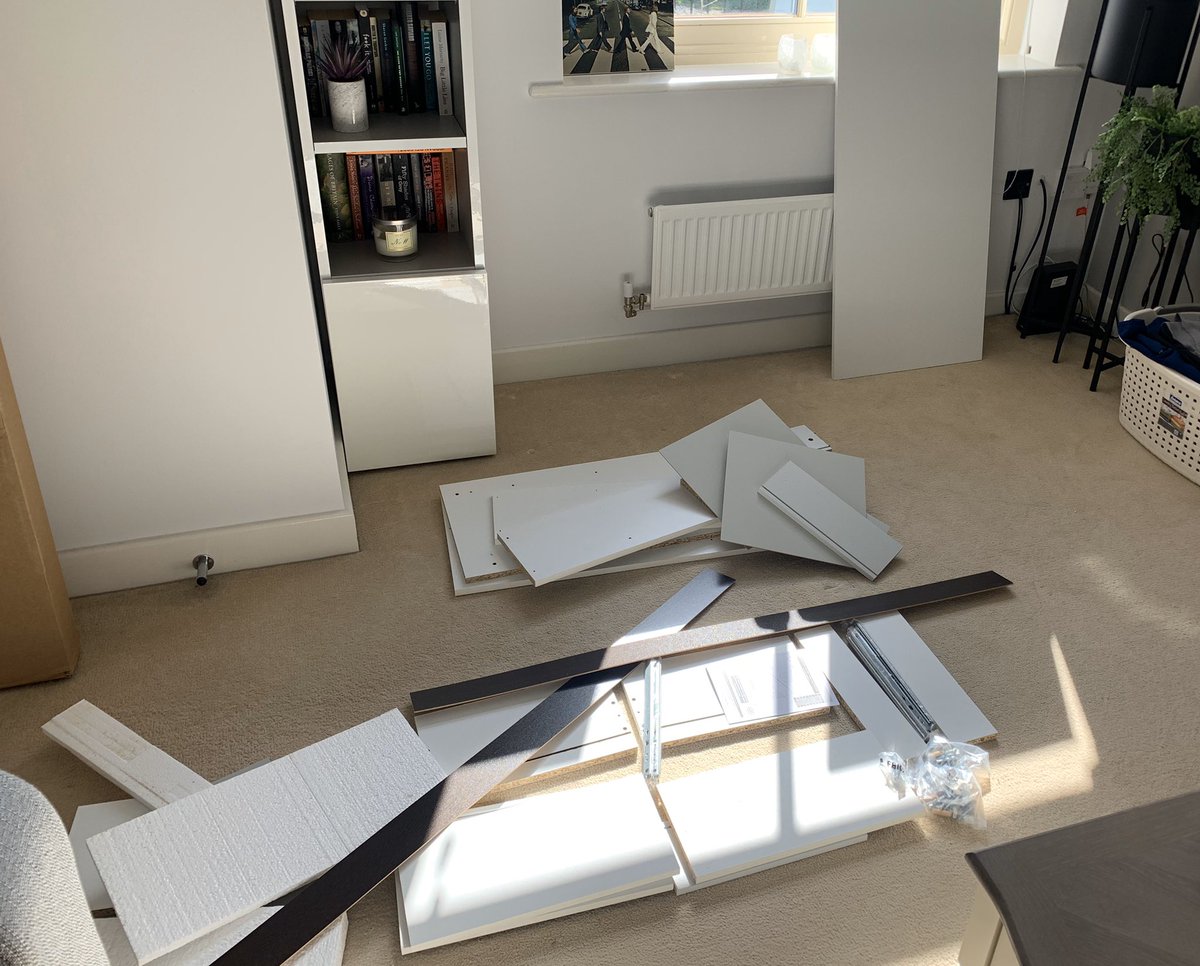 Built myself a desk at the weekend &amp; it’a already made a huge difference to #wfh. The dining room table was just too close to the snack cupboard 😛 #wfhsetup #lifeatsky #athome #StayAtHomeSaveLives #staysafe