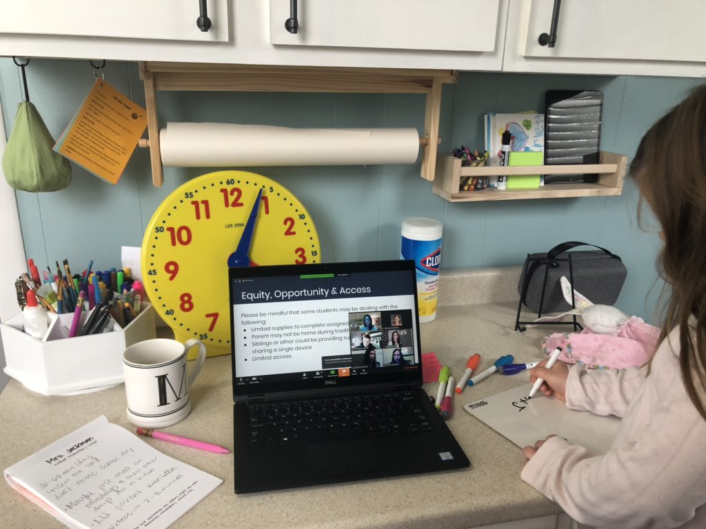 My meeting set up has slightly changed... 😊. <a href="/RockwoodSupt/">Dr. Curtis Cain</a> @ShelleyWillott thank you for leading our district during this unexpected time. I feel more confident and very supported!  I am ready to begin my ALP journey!