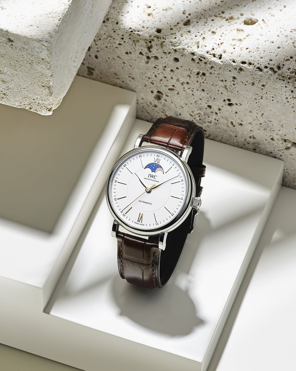 Buy IWC Portofino Automatic Moon Phase Silver Dial Men's IW459401 Watch  Replica online