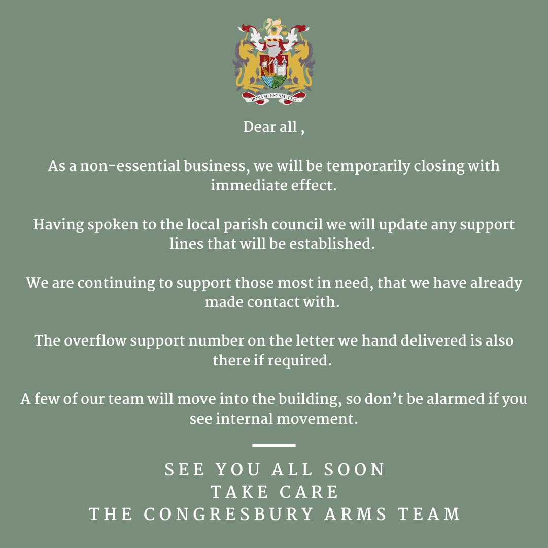 CongresburyArms's tweet photo. Thank you all for your support! See you all soon! https://t.co/eJuQjKNxEG