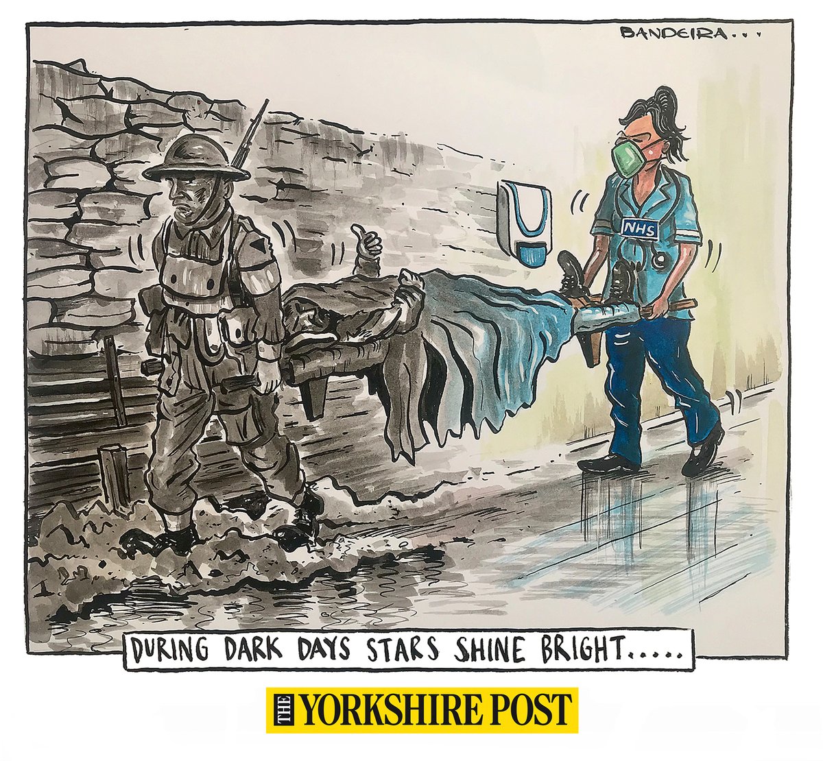 GraemeBandeira's tweet image. HEROES: My #NHS tribute cartoon. #NHSCovidHeroes