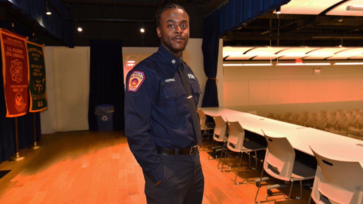 joinFDNY's tweet photo. On March 4, we visited #FireProtectionInspector Karlvin Despinos while he was completing field training in Long Island City with Associate Fire Protection Inspector Level II Luis Romero. Read about why this FDNY member loves his career at https://t.co/s1yrxG3nBH. https://t.co/Z6POPiakkF