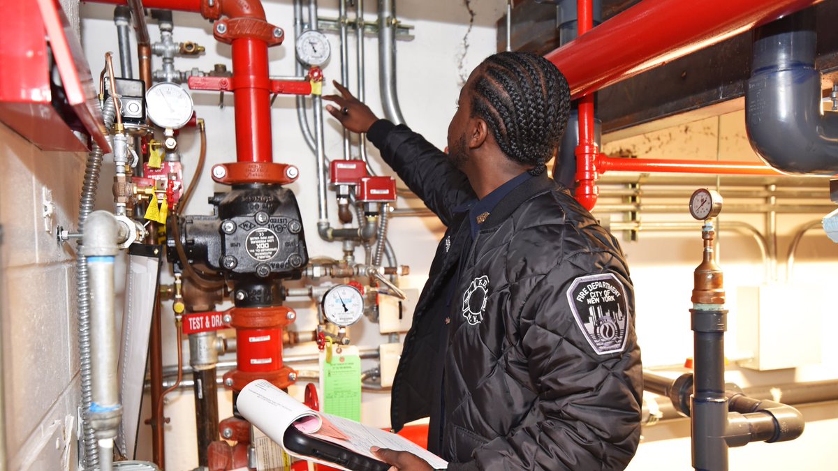 joinFDNY's tweet photo. On March 4, we visited #FireProtectionInspector Karlvin Despinos while he was completing field training in Long Island City with Associate Fire Protection Inspector Level II Luis Romero. Read about why this FDNY member loves his career at https://t.co/s1yrxG3nBH. https://t.co/Z6POPiakkF