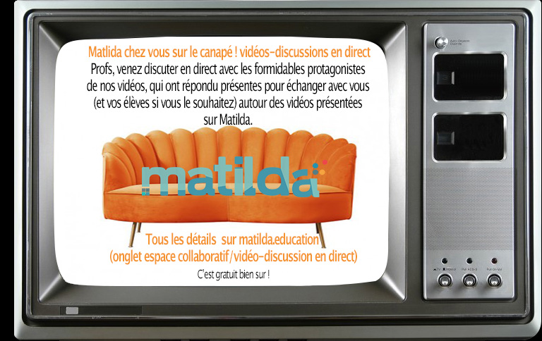 Matilda s'organise: Enseignant-es, nous vous invitons à discuter en direct avec les formidables chercheuses, artistes...de nos vidéos. Participez avec vos élèves (ou sans) autour de sujets passionnants pour mieux supporter le confinement. Courage ! matilda.education/app/course/vie…