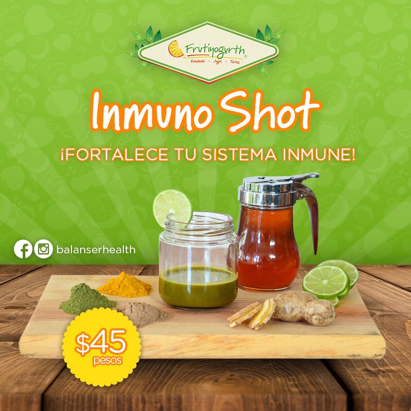 OmFestMx's tweet photo. Esta temporada de contigencia, tomate un inmuno shot y sube tus defensas!
Disponible en @frutiyogurth 
Incluye: Cúrcuma, Jenjibre, Limón, Camu camu y miel 🍯🍋💚
#subetusdefensas #playadelcarmen https://t.co/vgyQ8TrB8M
