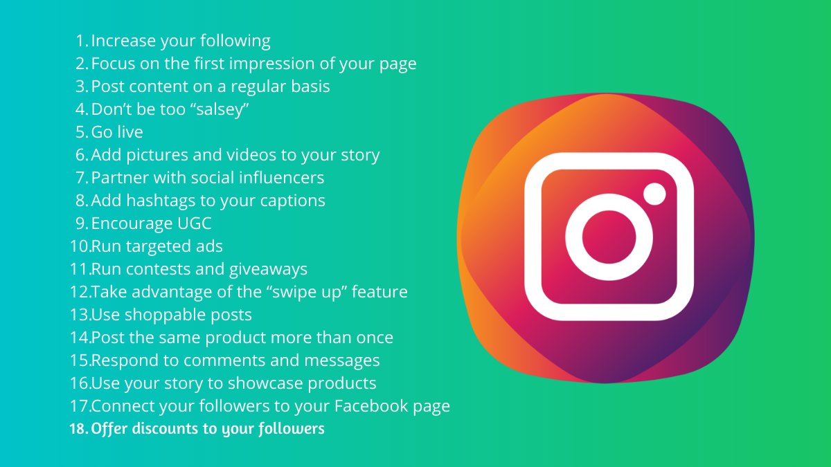 18 Tips to Improve Your Instagram Marketing Strategy
#digitalmarketing #marketing #digitalmarketingagency #instagram #socialmediamarketing  #internetmarketing #digitalmarketingtips #socialmedia #SEO #business #branding #onlinemarketing