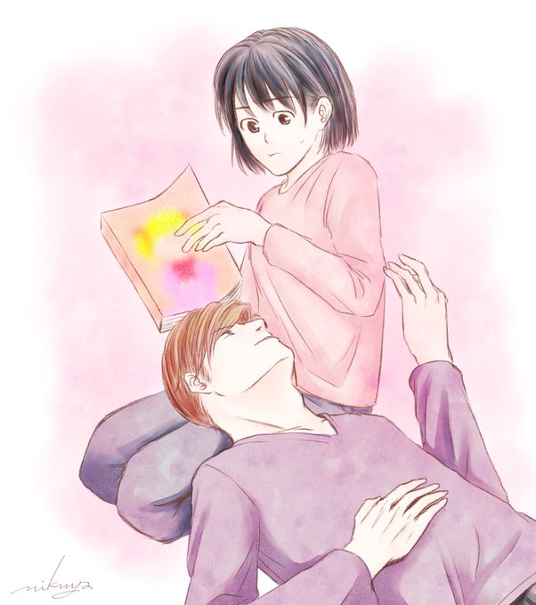 膝枕のtwitterイラスト検索結果