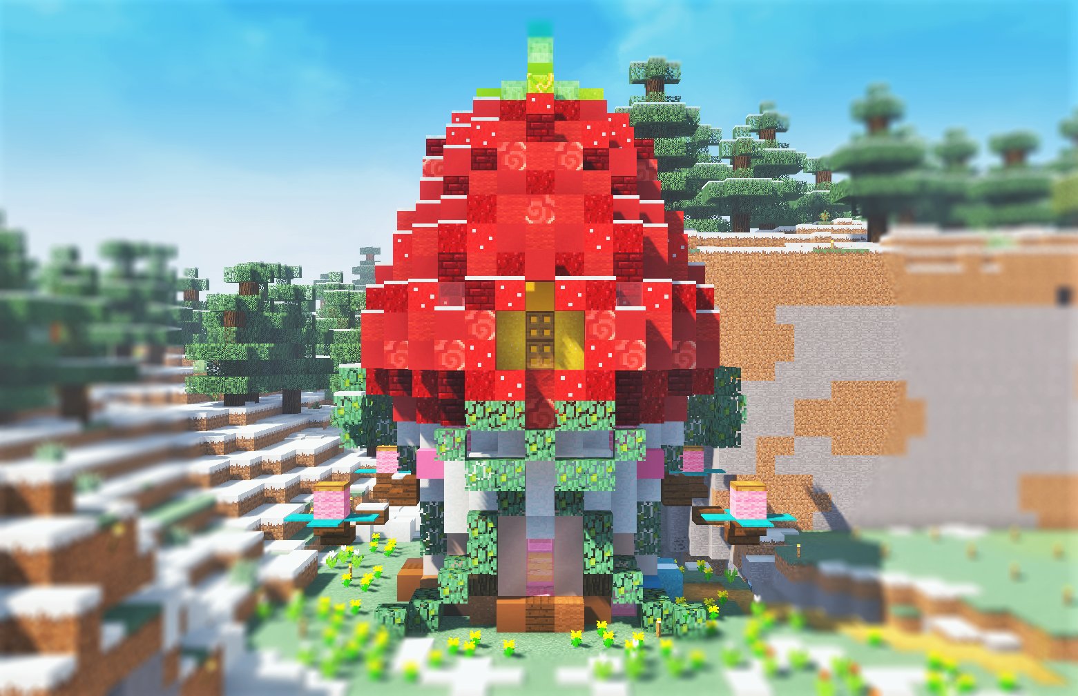 Mecchan マイクラブロガー バニラ建築で メルヘン可愛い作品作りをしております カラフルな小さいお家が大好物です バニラ建築学部 朱サバ