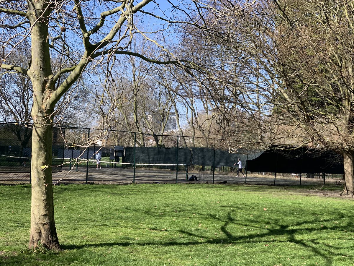 DeborahInComms's tweet photo. @BBCNews if it involves a ball can it count as cycling, walking and running? Eel Brook Common right now. https://t.co/sQWTExSmK4