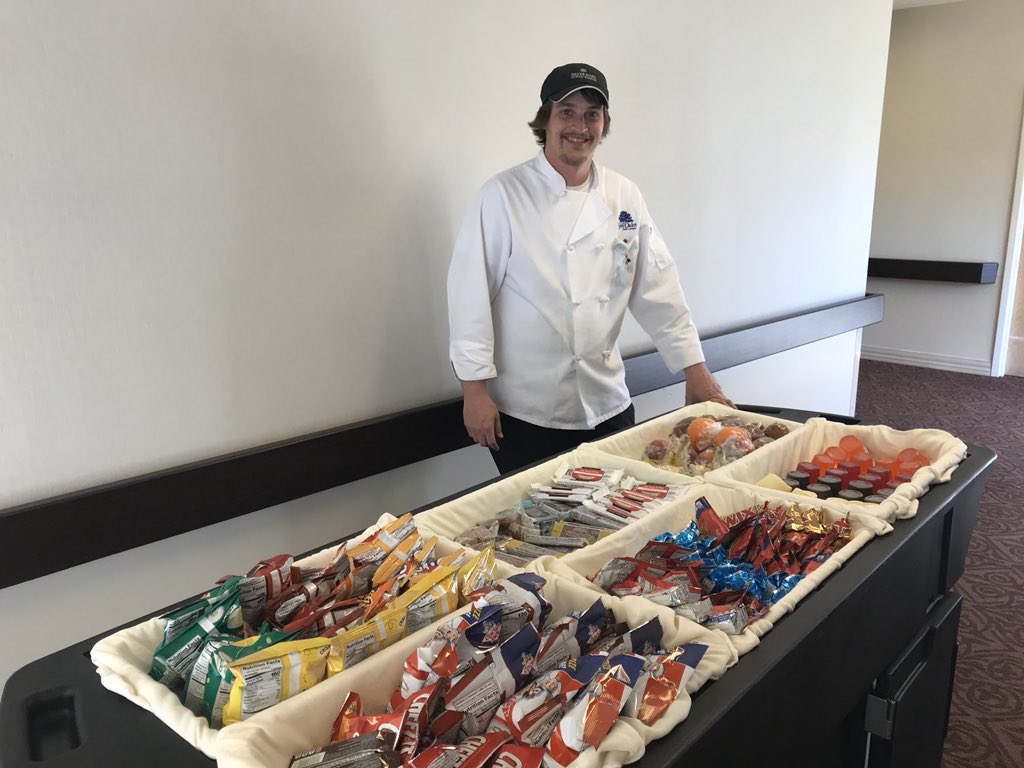 sburge13's tweet photo. Out-n-about passing snacks to our residents during this stressful time! @SilverOaksHC brings the party to their door! https://t.co/V4pDEQtoys