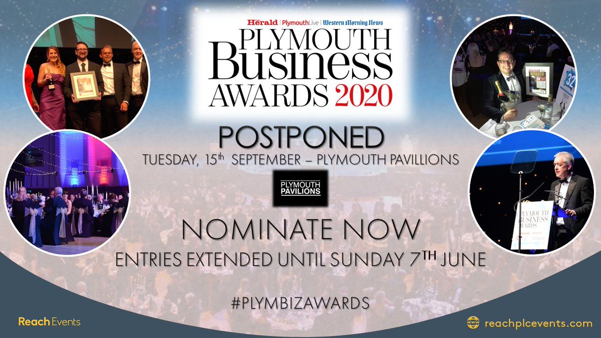 Now more than ever we need to recognise the strength and resolve of local businesses who, against the odds, are continuing to support their employees, their customers, and their communities.
Entries have been extended to Sunday 7th June 🍾🍾🍾
<a href="/Plymouth_Live/">Plymouth Live</a>