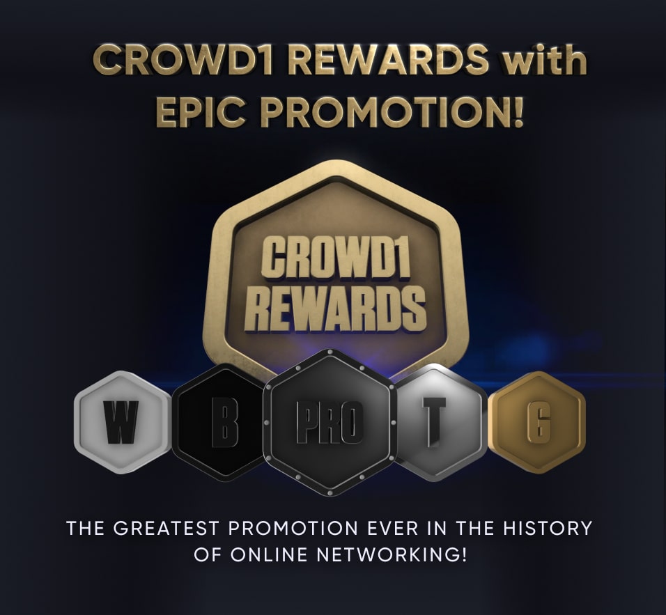 In the exclusive pioneer period until April 15, Crowd1 presents chapter 4 of the GREATEST PROMOTION in the history of online networking. FREE UPGRADE for all existing and new Crowd1 members!
