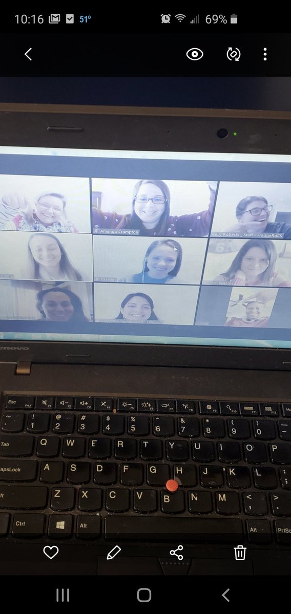 arcrampton's tweet photo. #teleworking with an awesome 1st grade team @HodgeRoadES https://t.co/uhHwkwX1Hk