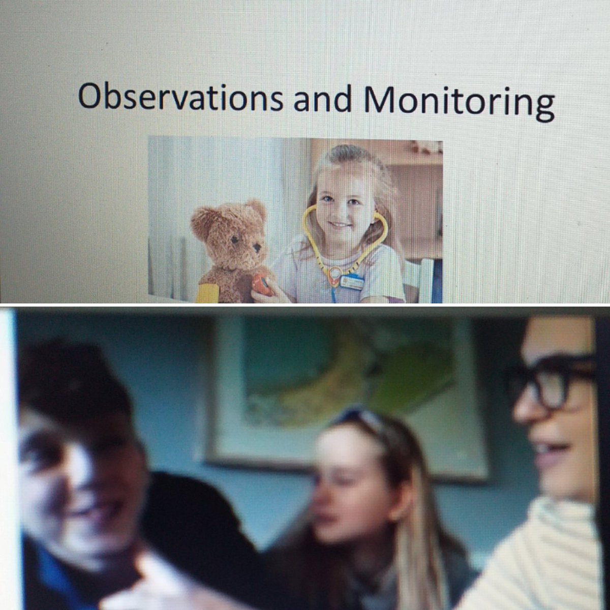 Finding new ways to work in these strange times. Remote Observation and monitoring training using my kids to demonstrate on 😁 from home today for <a href="/RCHTWeCare/">Royal Cornwall Hospitals NHS Trust</a> staff. We had 18 people logged into this mornings session! <a href="/cornishamanda/">Amanda Searle</a> <a href="/MelRichardsmel/">mel gilbert</a> <a href="/wsmbaulch/">Mary Baulch</a>