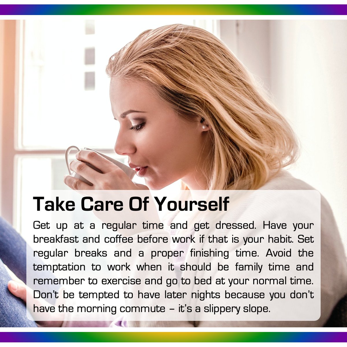 thedsauk's tweet photo. Here's part 3 of 3 of our working from home tips.
#DSAUK #StayHome https://t.co/D3wlIveVtz