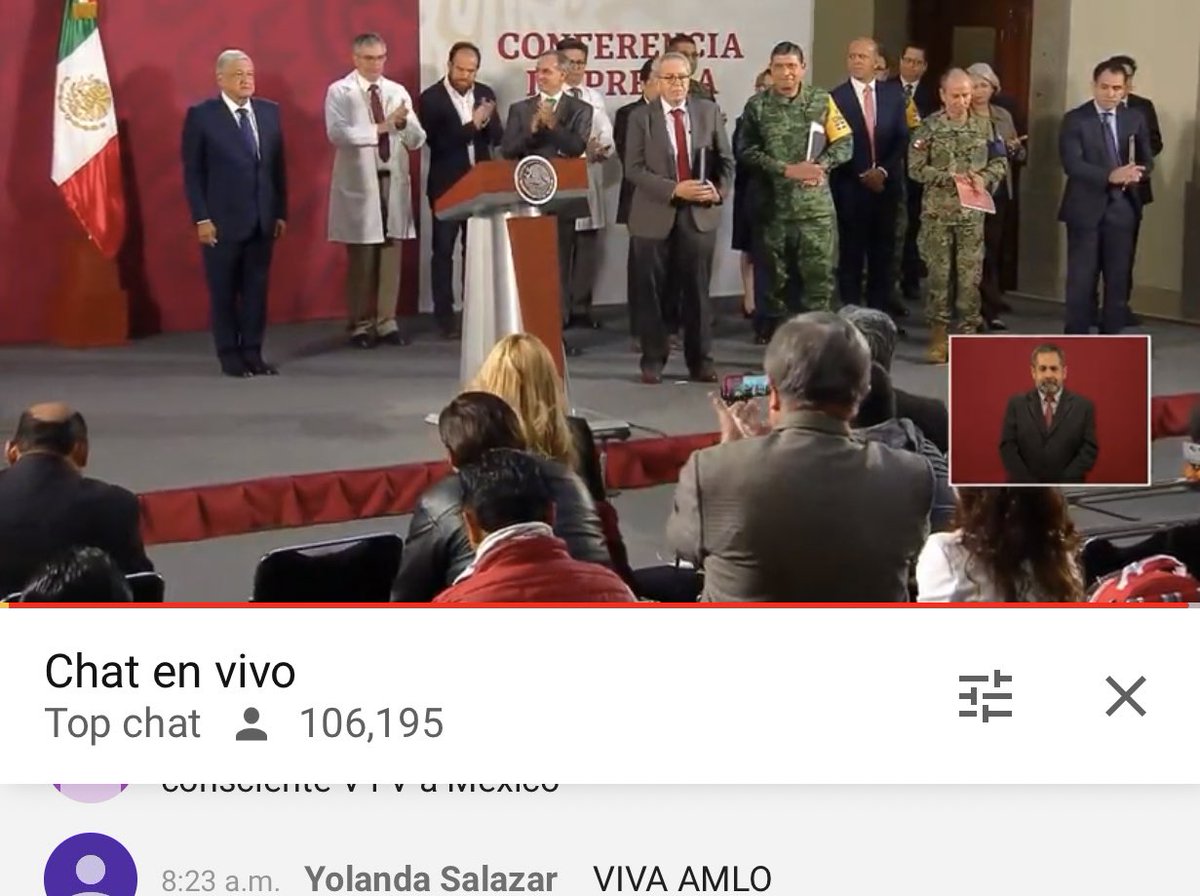mau_rodriguez77's tweet photo. 106 mil espectadores en la mañanera, nada más en YouTube. Las mentiras de Borolas, sus chayoteros y empresarios tóxicos son como gritos en el desierto. Mostraron a los incautos que su mezquindad no conoce límites. https://t.co/toBDHTlzt4