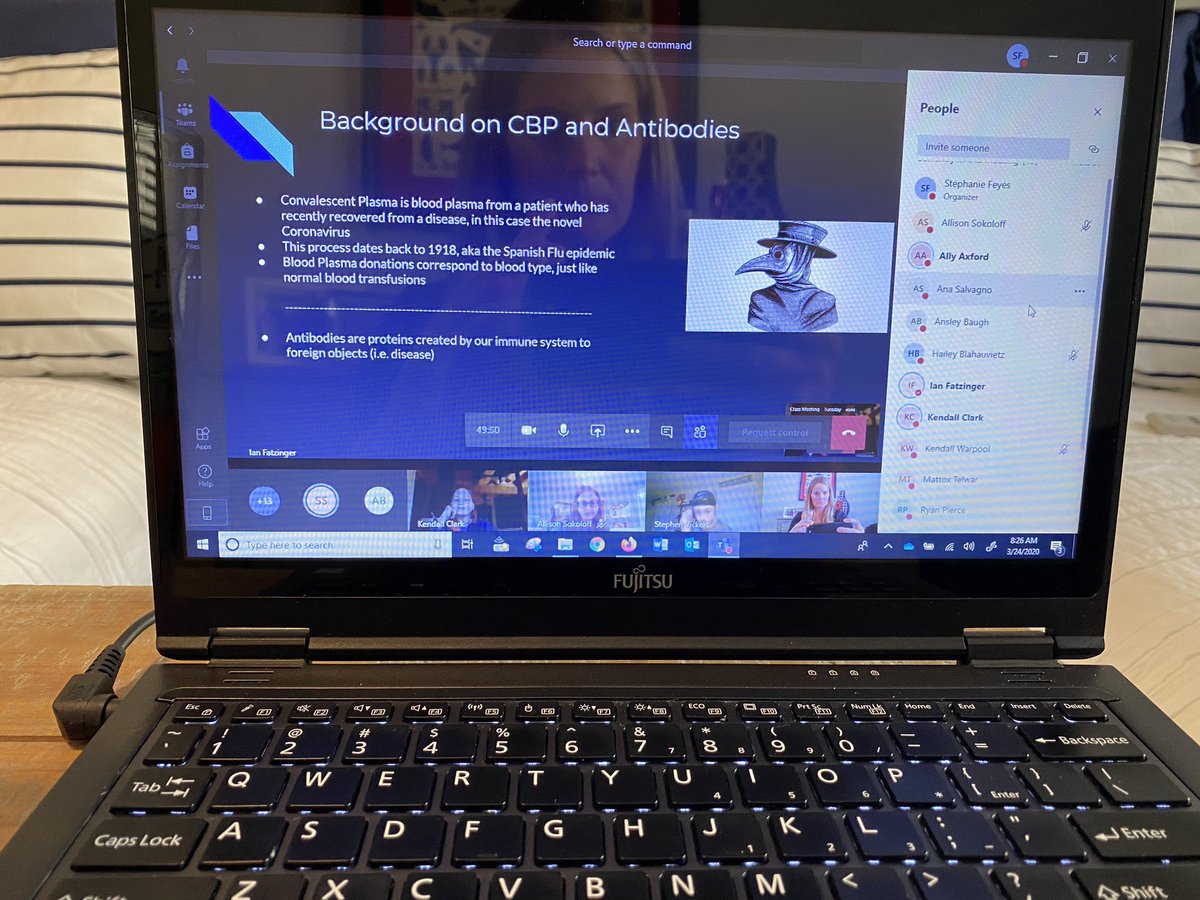 stephanie_feyes's tweet photo. Group work on @MicrosoftTeams? No problem! My AP biologists briefly explained the science behind possible #COVIDー19 treatments today in class after working together on presentations in #Teams 🦠🧬🩺💉💊🧪 #realworldapplication #FRApanthers #newnormalfornow https://t.co/maarQXdEck