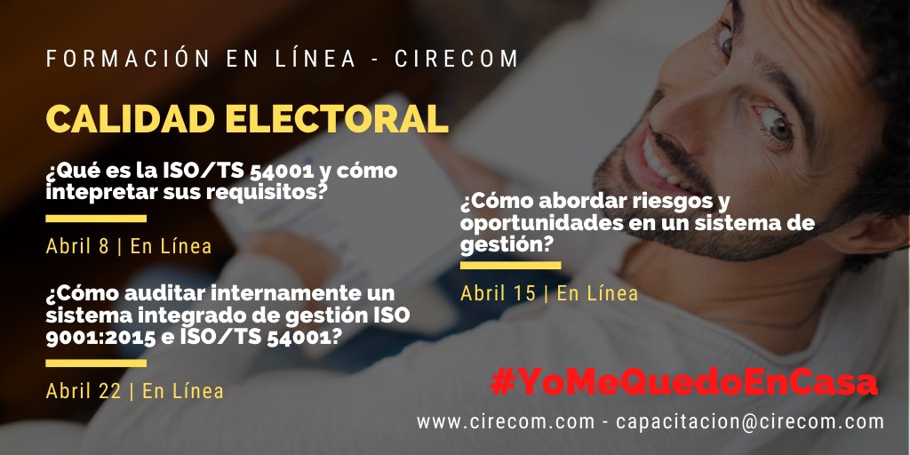 OAS_IEAB's tweet photo. Aprovechen la oportunidad de continuar capacitándose en la #ISO54001 de calidad electoral,en riesgos  y auditoria electoral. Un combo de gran utilidad. https://t.co/24khVQrp9c