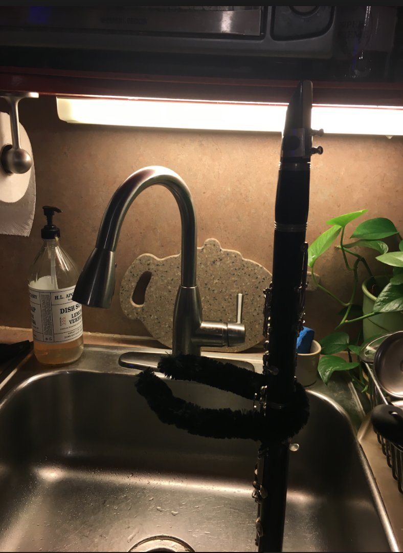 BRMSbands's tweet photo. BRMS Instruments celebrating St. Patrick's day, reading great books, playing music, and washing our hands! No worries, no clarinets were harmed in the making of this photo! @BRRSDPerfArts #BRingonthedistancelearning #bandkidsareawesome https://t.co/oCEm7wycF9