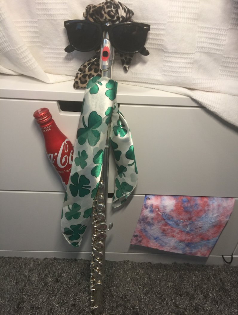 BRMSbands's tweet photo. BRMS Instruments celebrating St. Patrick's day, reading great books, playing music, and washing our hands! No worries, no clarinets were harmed in the making of this photo! @BRRSDPerfArts #BRingonthedistancelearning #bandkidsareawesome https://t.co/oCEm7wycF9
