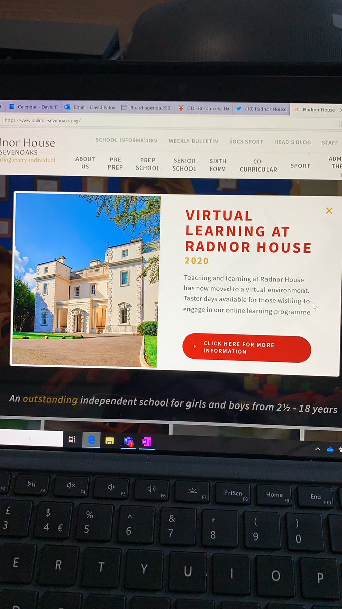 Very exciting to be Head of an online school...