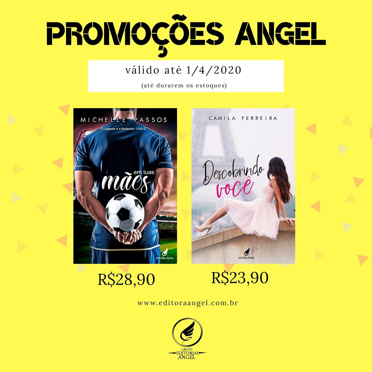 editoraangel's tweet photo. E tem promoções em nosso site que vocês não podem perder. Aproveitem para ficarem atentos as nossas redes sociais e não perderem nenhuma. 😉📚
https://t.co/LBAtIiOSVZ https://t.co/1GA3wgUxhY