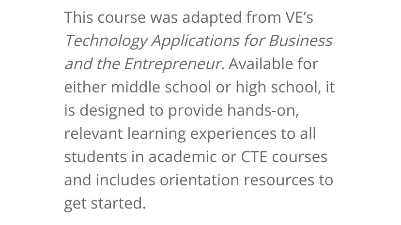 VEInternational's tweet photo. We have resources to help deliver high-quality online learning experiences for students in grades 6-12 to provide them with foundational technology and career readiness skills. 

https://t.co/63qHGQfquK

Share with any students, teachers, administrators, parents who could use it! https://t.co/QODLF4dKlI