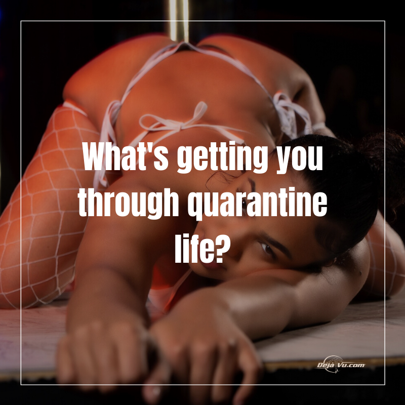 HustlerLA's tweet photo. What's getting you through quarantine life? 👇👇 https://t.co/i12o2LMNPp