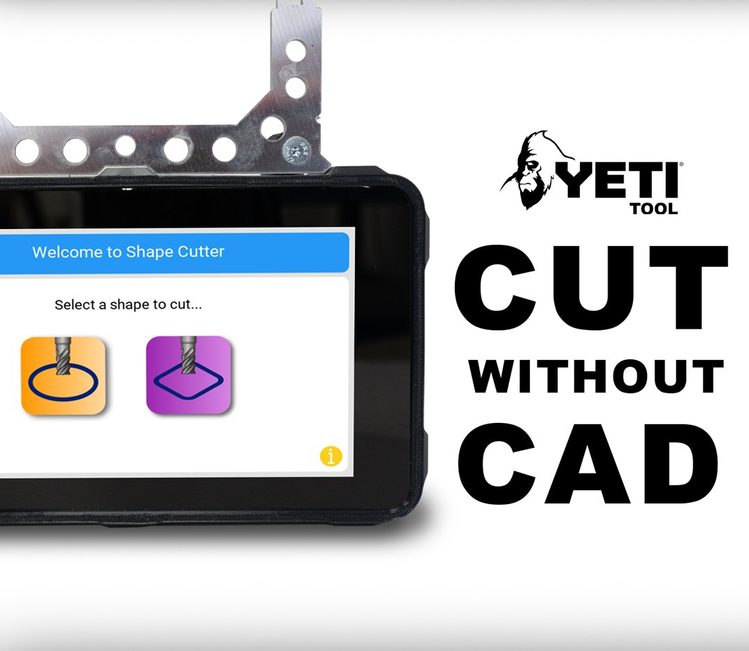 yetitool's tweet photo. SmartBench Just Got Smarter, With ShapeCutter.
Today is the official release of our NEW shape cutting app. You can now cut shapes directly from your touchscreen, without the need for CAD/CAM.
#softwaredevelopment #cnc #cncowners #shapecutter https://t.co/pTftZF4P7Y