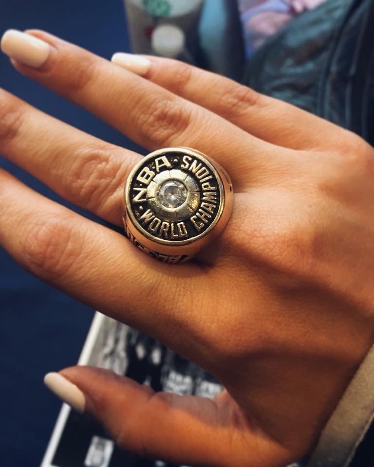 BeccaMVP's tweet photo. Trying on a Bullets ‘78 championship ring was pretty cool. A little too big for my hand though. #Bullets40 #RepTheDistrict https://t.co/uPxBlnVzu5