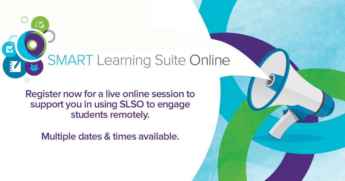 TeachSmartGuru's tweet image. Educators - Whether you are a SMART school or not, @SMART_Tech SMART is offering FREE #distancelearning software to support you. Join a live webinar on 3/26 or 3/27 to learn about SMART Learning Suite Online! (or comment/DM for more info) Register here: smarttech.co1.qualtrics.com/jfe/form/SV_eE…