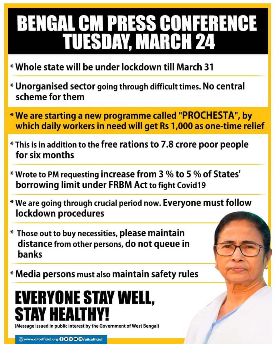 Shuvankar1997's tweet photo. #SatyAtHomeSaveLives #COVID19 #BanglarGorboMamata #PROCHESTA https://t.co/kL4T6qNVoK