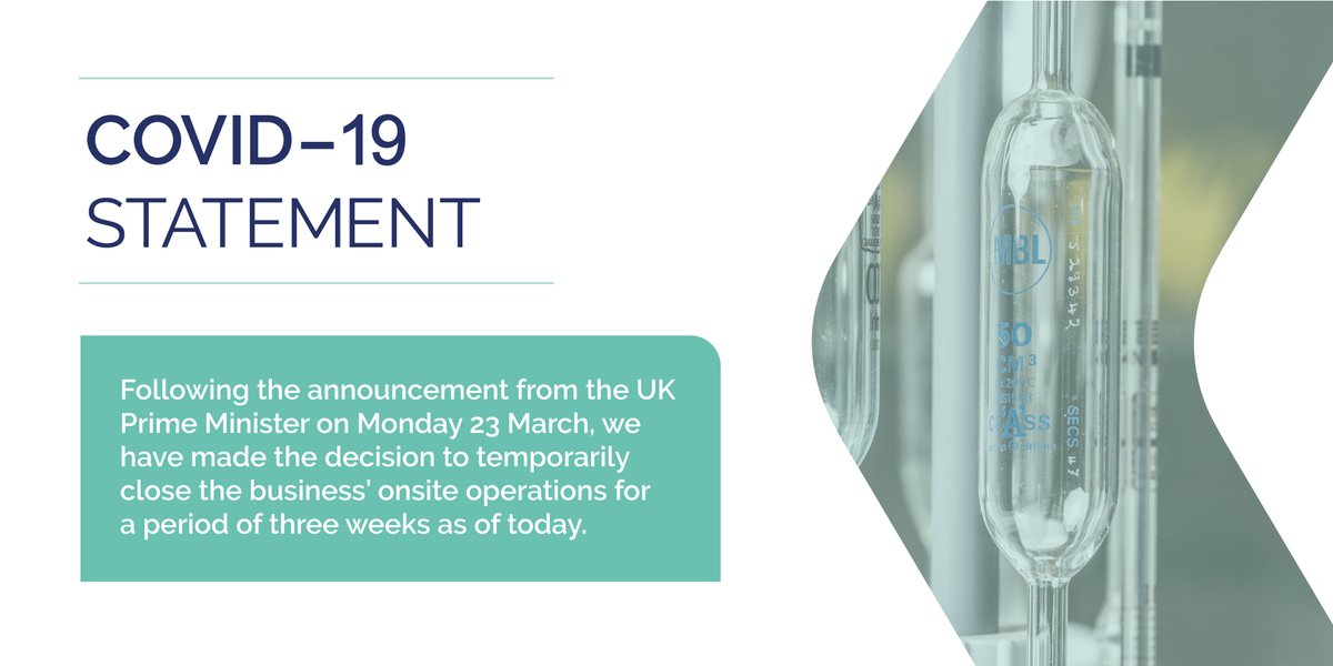 We have taken the difficult decision to close our laboratories and offices to comply with our government’s call to stay at home to help minimise the impact and spread of the Corona virus and to safeguard our team.

Read more: glass-ts.com/news/covid-19-…