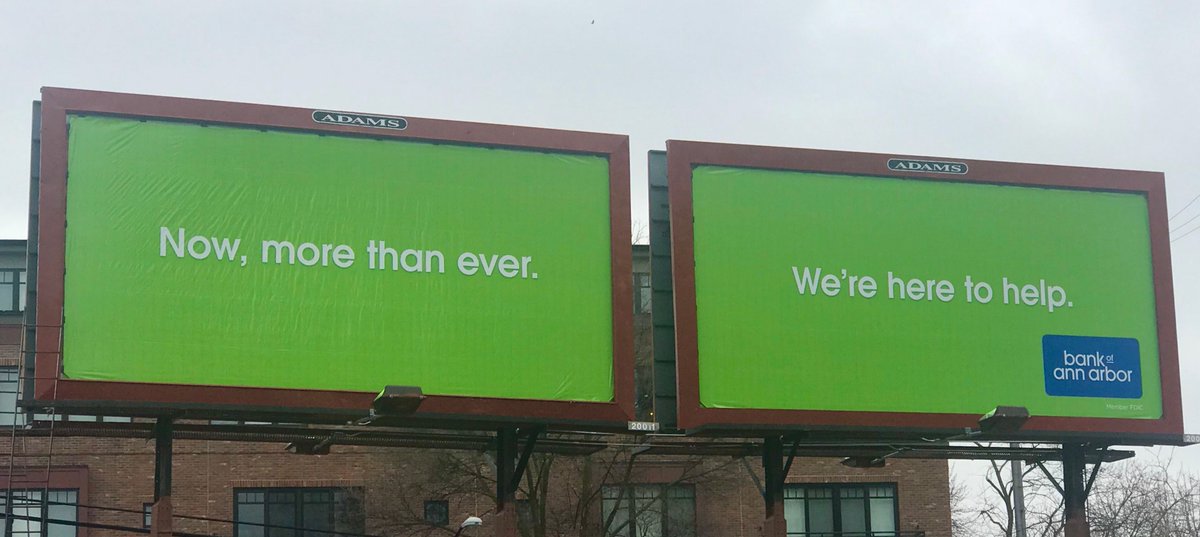 PerichAdv's tweet photo. For ten years, @bankofannarbor has spread the Helps message through our community. In today's uncertain times, it resonates more than ever. #boaahelps https://t.co/CXmYJTdazK