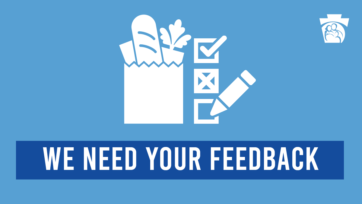 PAHumanServices's tweet photo. We need your feedback!

Take a minute to complete a quick survey if you and your family are suddenly in need of food. We're working with our Emergency Food Task Force on how to best serve Pennsylvanians. Share your thoughts: https://t.co/x0rJP64Cyv https://t.co/KCUKgGIH6p