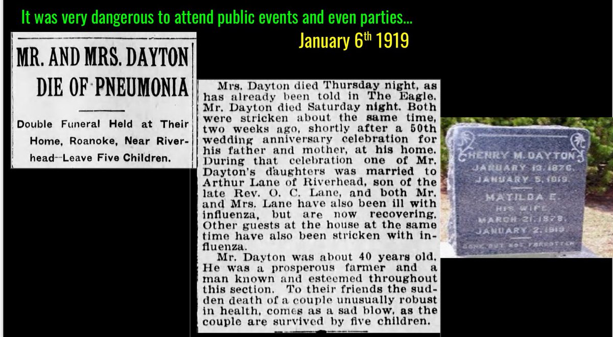 SmithUSHistory's tweet image. SO proud of my students &amp;amp; their ability to adjust and adapt to distance learning. Having amazing conversations on current events and the 1918-19 Flu Pandemic, now getting to Roaring Twenties. Here is a personal connection to 1919 pandemic,my 2nd great grandparents. @JamesKratch