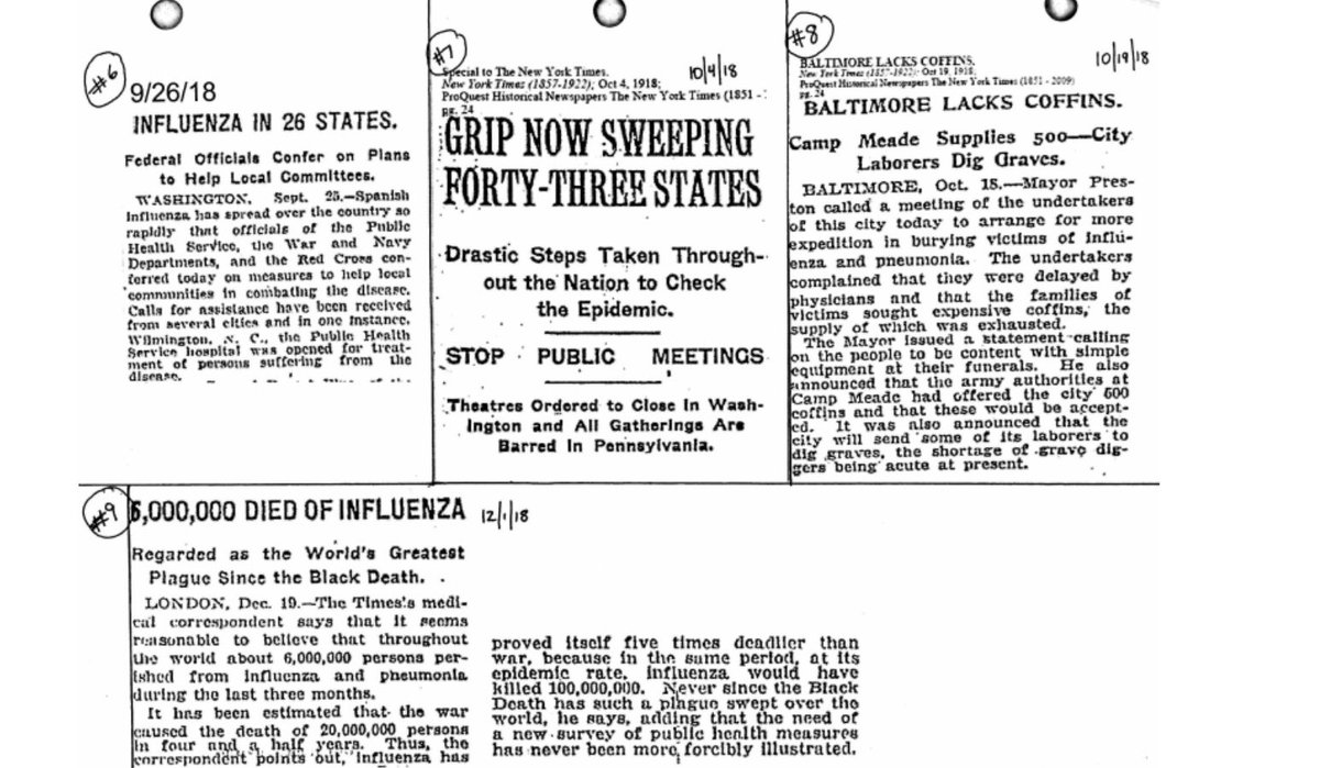 SmithUSHistory's tweet image. You can see the progression in the articles. Thanks to the @nytimes archives for these sources used to spark valuable and relevant historical discourse. My students never cease to amaze me with their insight. #distancelearning @JamesKratch