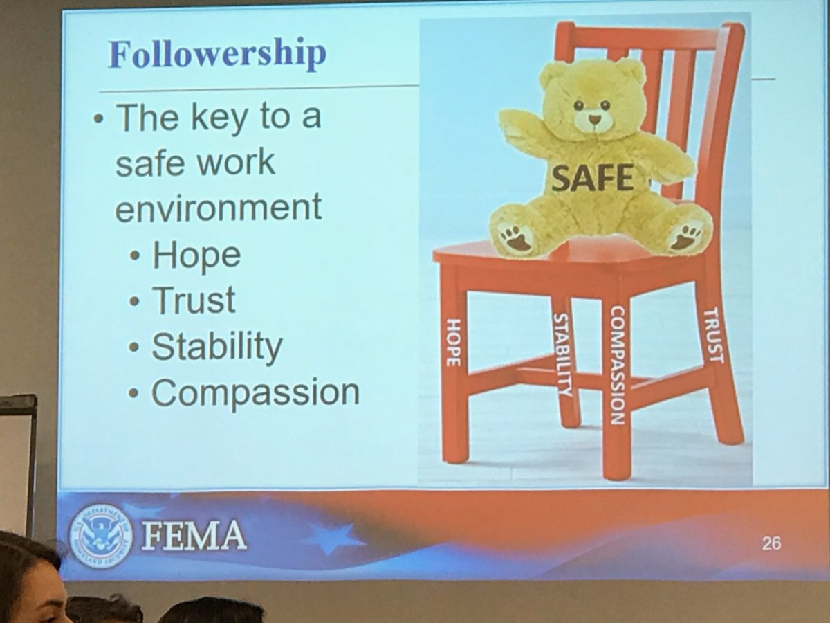 PIOMarkBrady's tweet image. All PIOs remember the key to a safe working environment??   Include these same elements in your messaging to help others feel safe during the #COVID19 era.
*Hope
*Trust
*Stability
*Compassion
Credit @usfatom @FEMA_EMI E/L0388 #AdvancedPIO