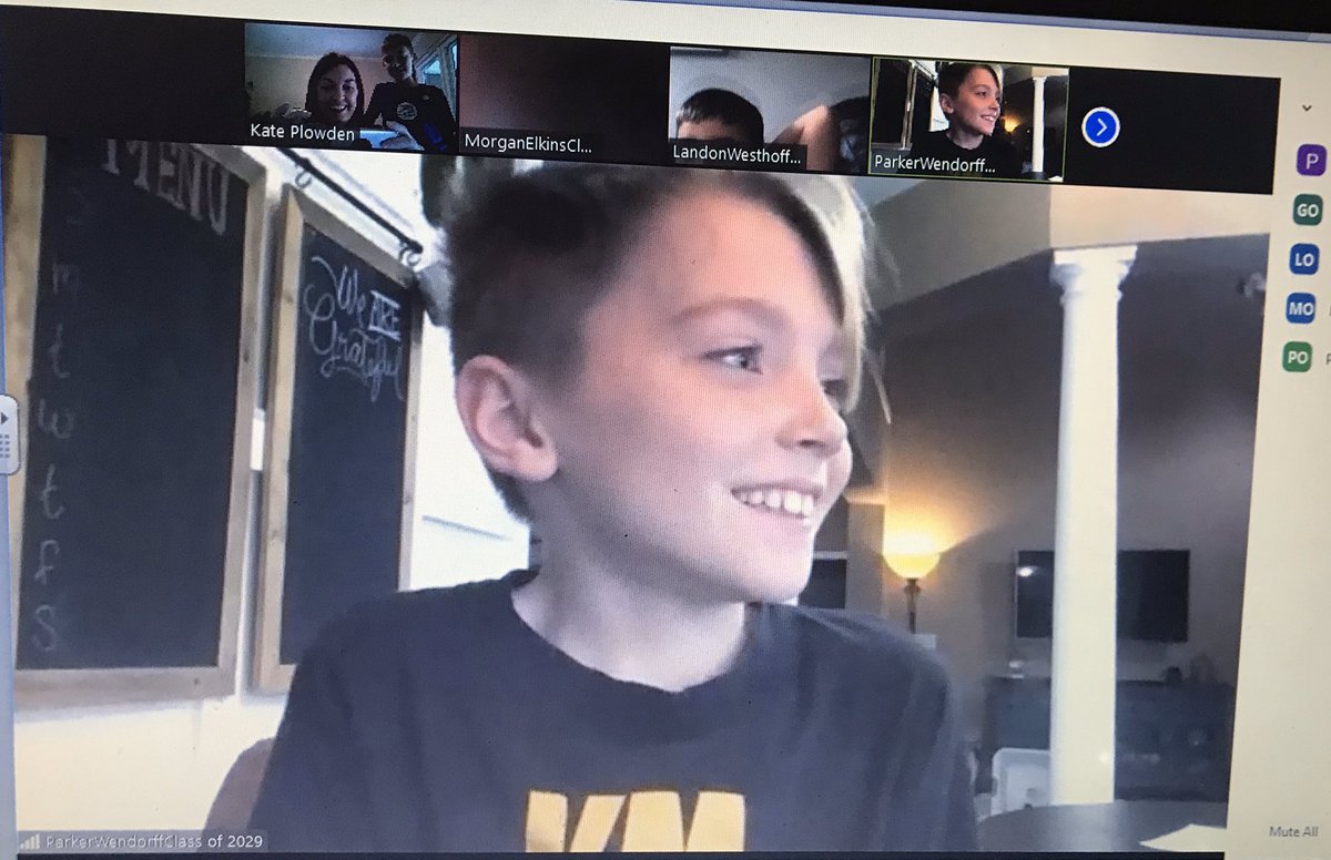 MrsplowdenP's tweet photo. Thanks to @zoom_us I was able to see some of my students’ sweet faces this morning and hear all that they’ve been up to!  I miss them so much!  I can’t wait for our next meeting!  #pvespride @pvespride https://t.co/4XhBEBM7Lv