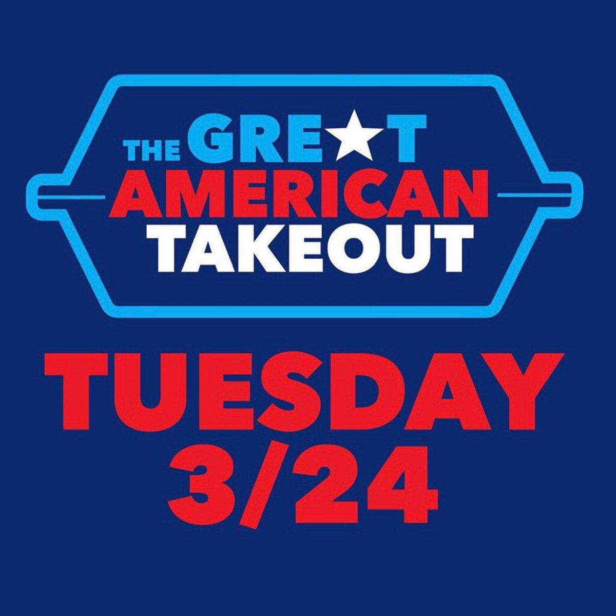 #thegreatamericantakeout Consumers today are being urged to order at least one delivery or pick-up meal on Tuesday to show support for the restaurant industry. Don’t forget to share photos on social media showing some ❤️ for your favorite spots along with the official hashtag!