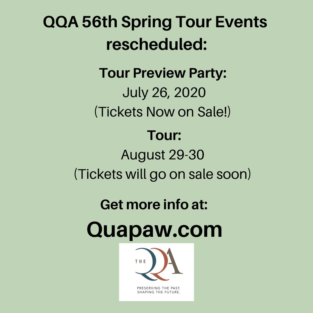 The QQA Tour of Homes Preview Party and the Tour of Homes have been rescheduled due to concerns about the Covid-19 Pandemic. Get more info here: buff.ly/2QIH4XN
#qqatour2020 #COVID19 #pettawaylr  #somalr  #dowtownlr